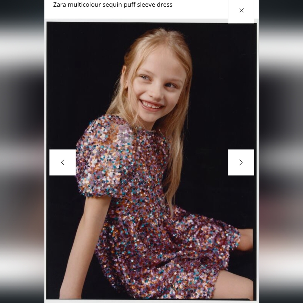Zara girls fully sequined dress